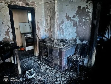 Рятувальники на Мукачівщині запобігли трагедії під час нічної пожежі в Неліпині