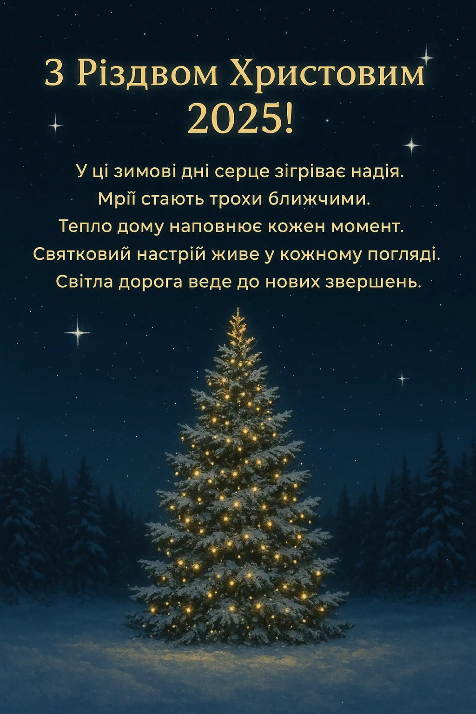 Привітання з різдвом 2025