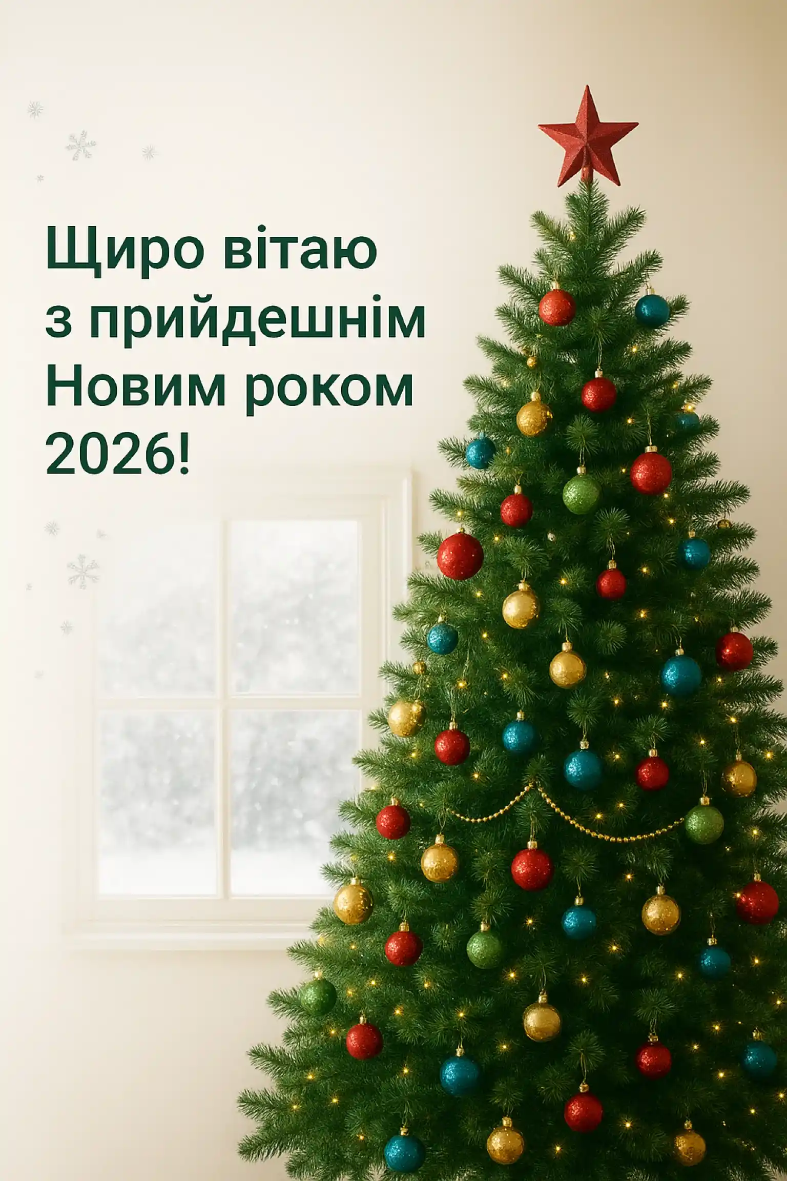 Привітання з прийдешнім новим роком 2026