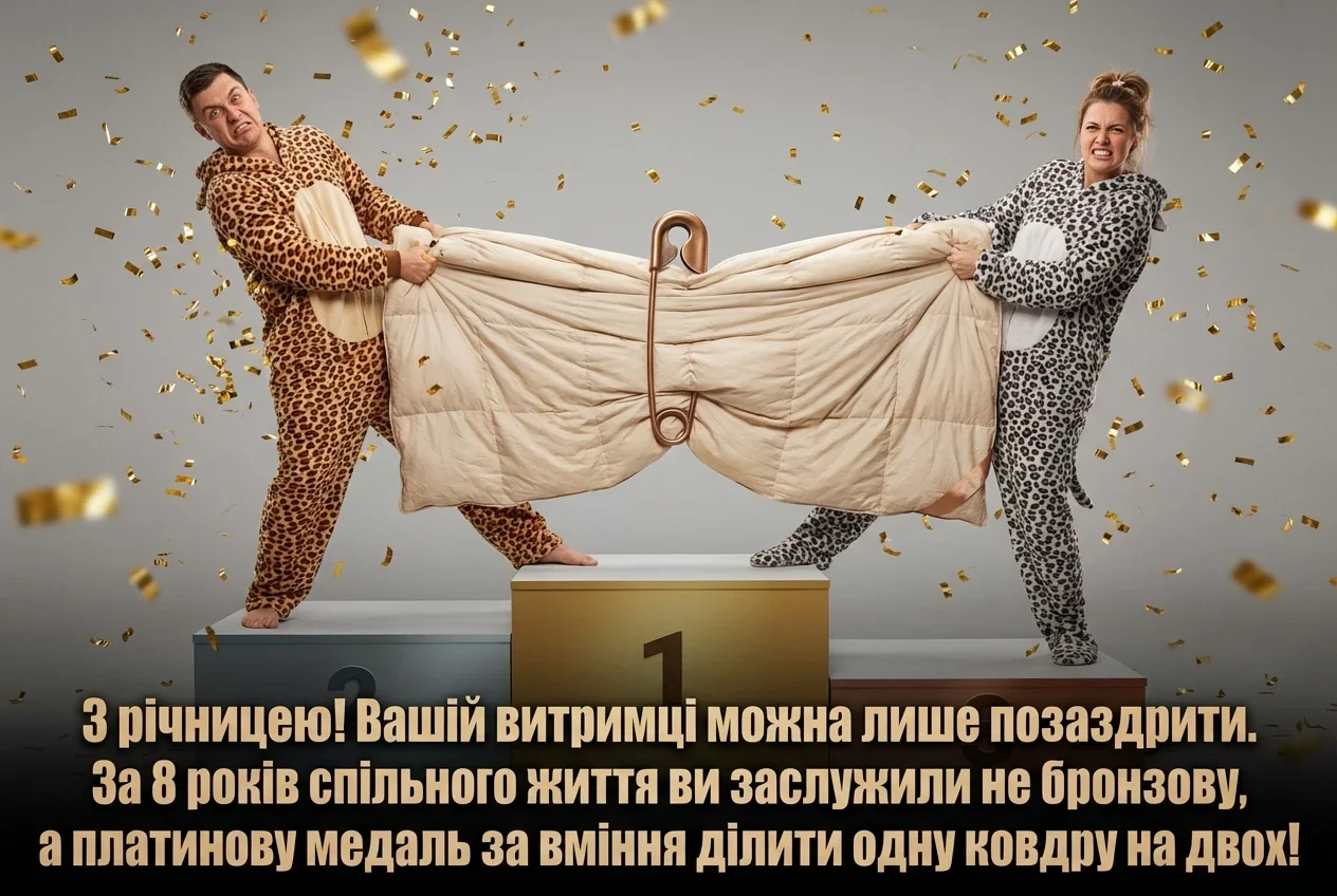 прикольне вітання з річницею весілля 8 років