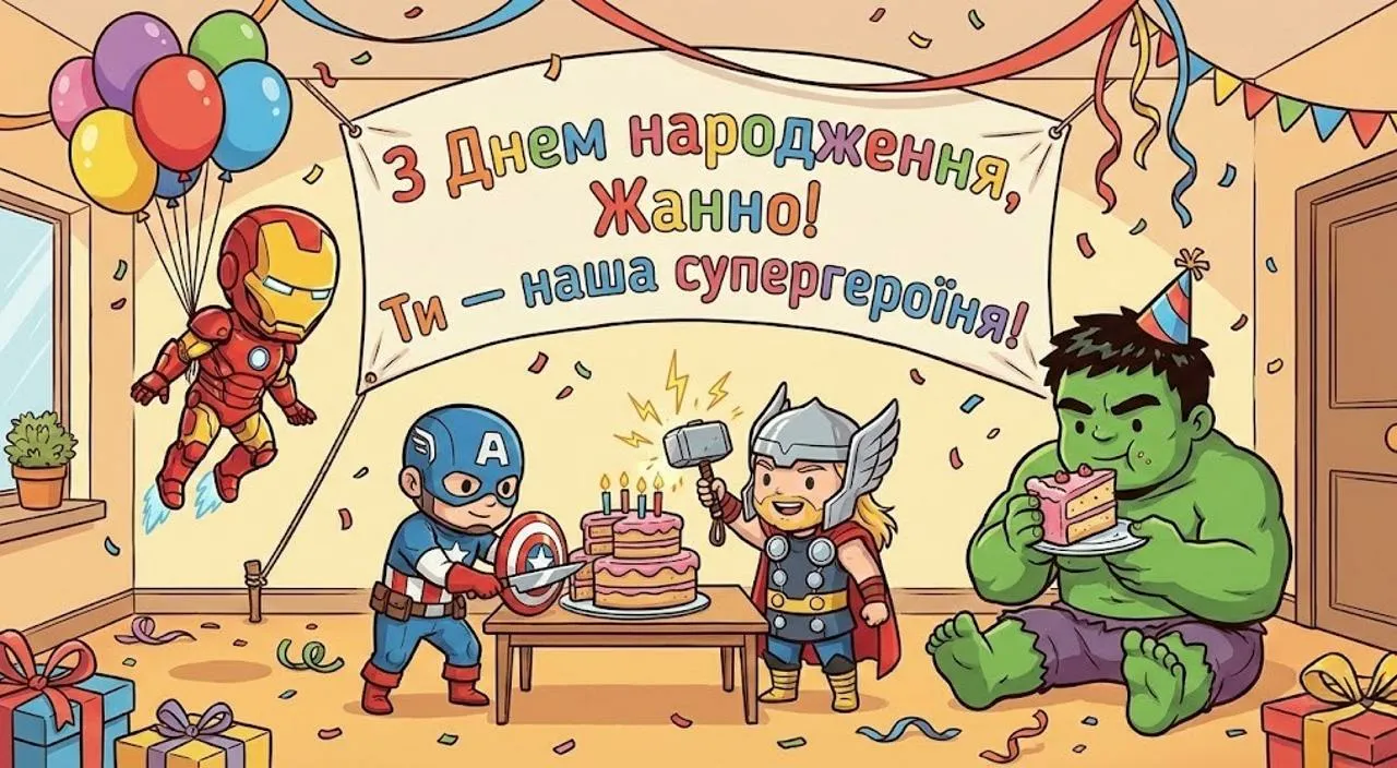 Привітання з днем народження для Жанни