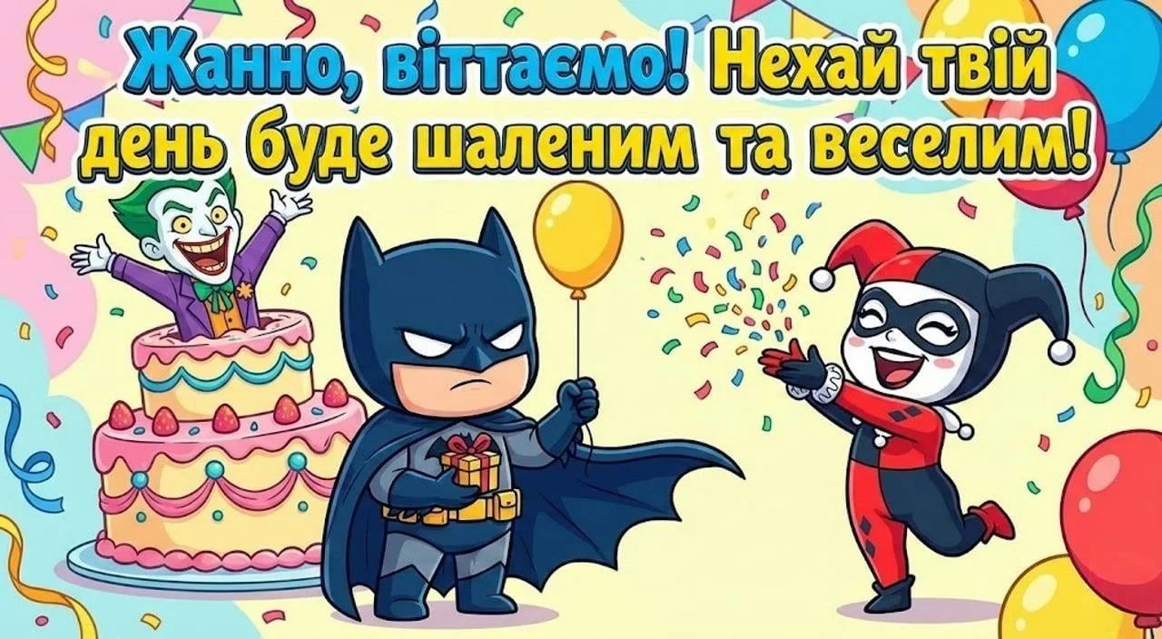 Привітання з днем народження для Жанни