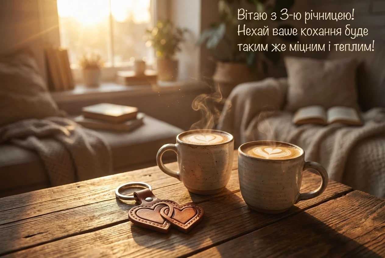 3 роки весілля привітання