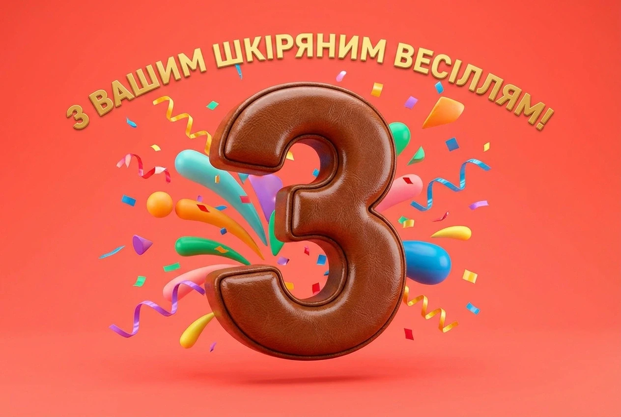 3 роки весілля привітання