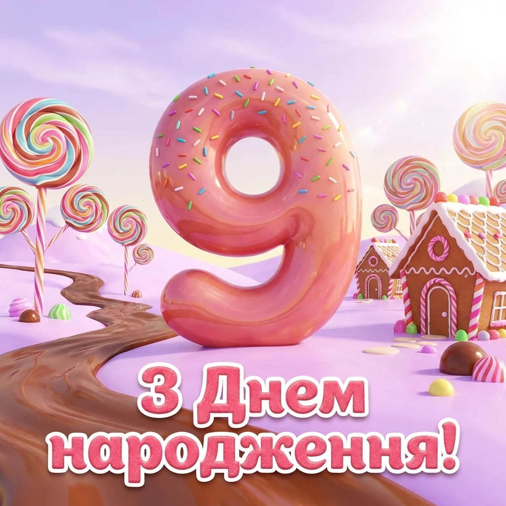 з днем народження 9 років дівчинці