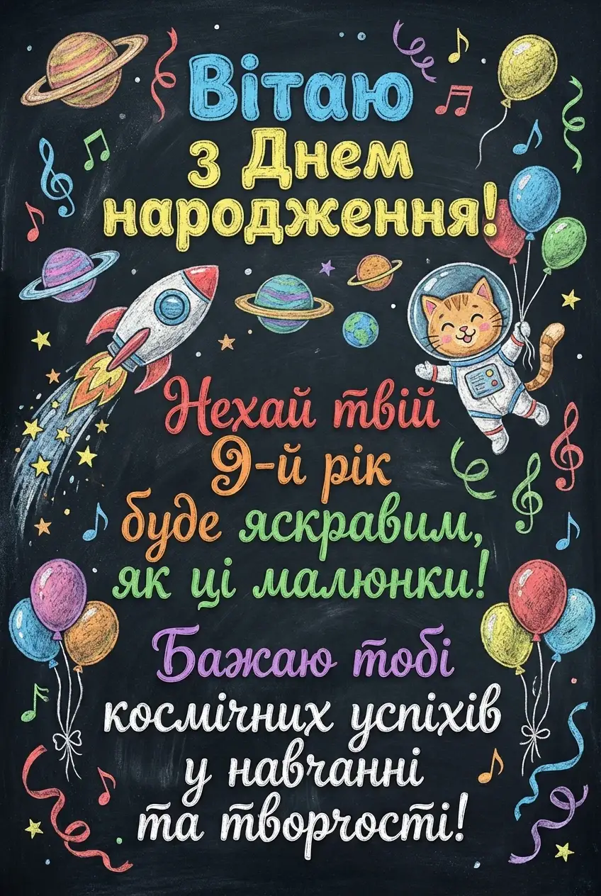 з днем народження 9 років дівчинці