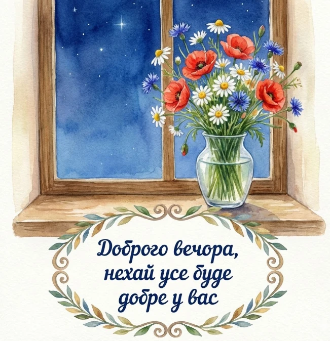 Доброго вечора: затишні картинки та душевні побажання для гарного настрою