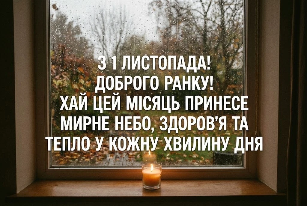 1 листопада доброго ранку: душевні картинки та привітання для затишного початку листопада