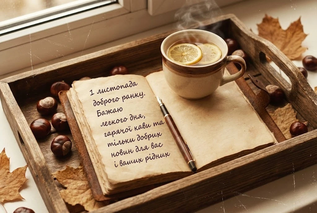 1 листопада доброго ранку: душевні картинки та привітання для затишного початку листопада