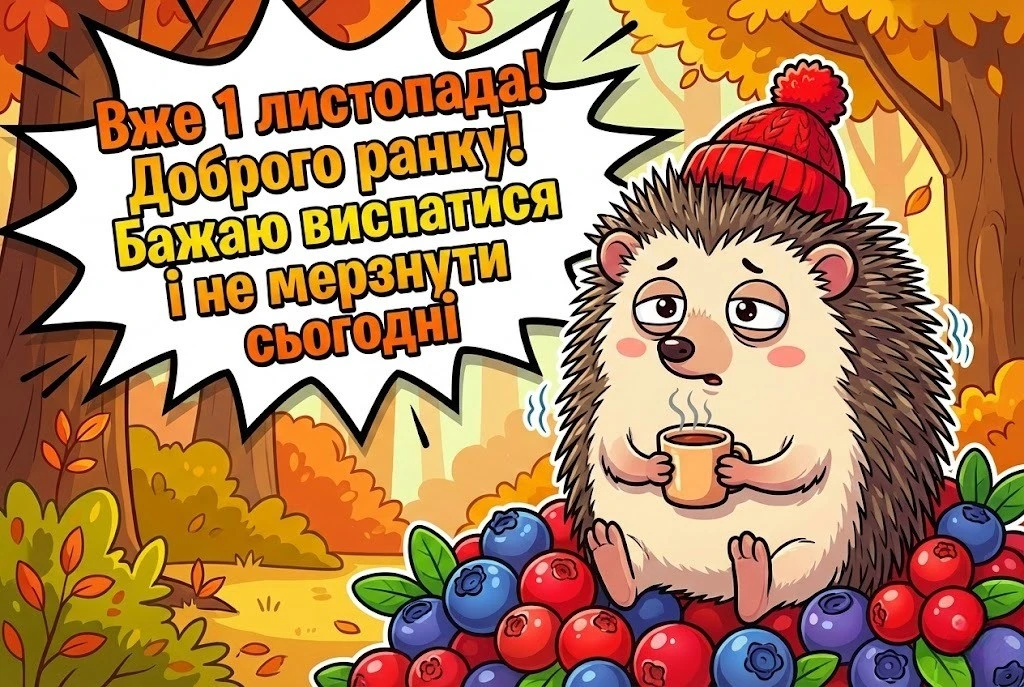 1 листопада доброго ранку: душевні картинки та привітання для затишного початку листопада