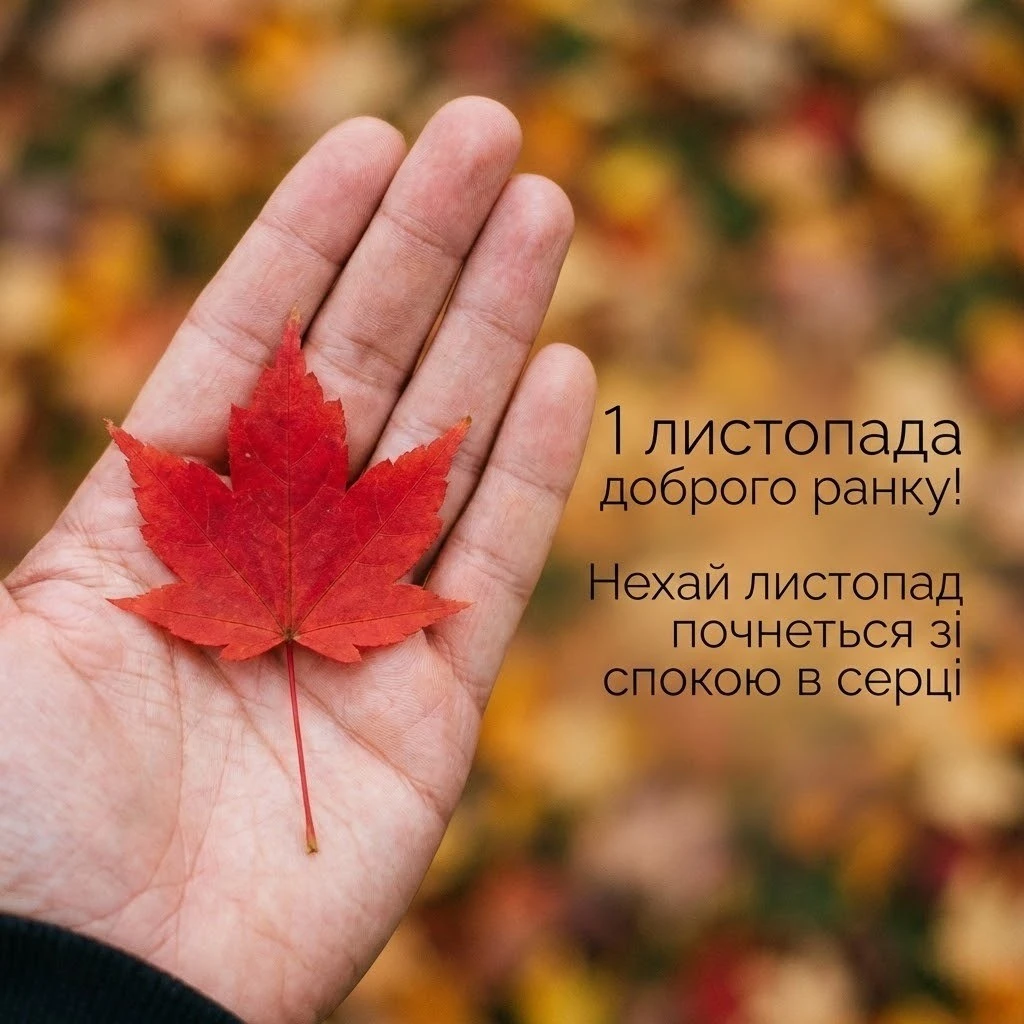 1 листопада доброго ранку: душевні картинки та привітання для затишного початку листопада