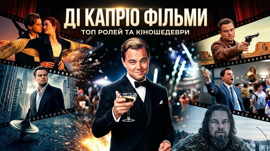 Топ 20 фільмів Ді Капріо для ідеального кіновечора