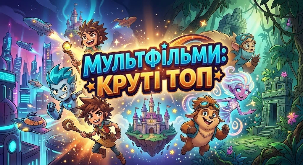 Топ мультфільми  для великого та маленького глядача