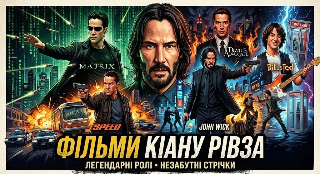 Кіану Рівз фільми: від «Матриці» до «Джона Уіка»