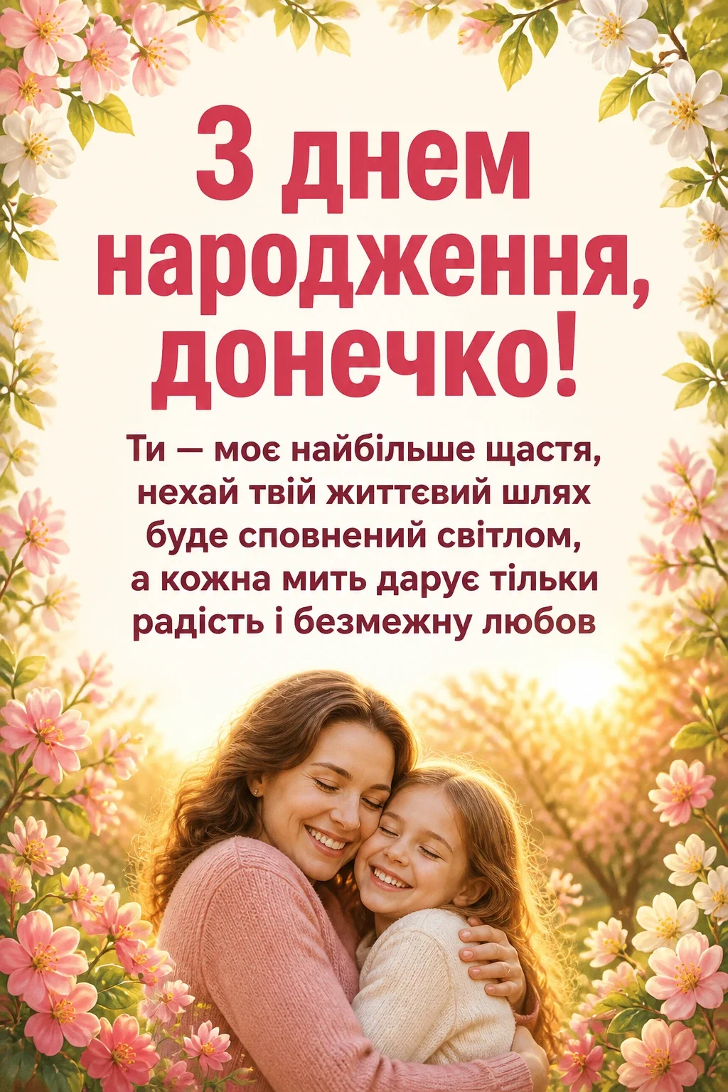зворушливе привітання з днем народження донечки зворушливе привітання з днем народження донечки