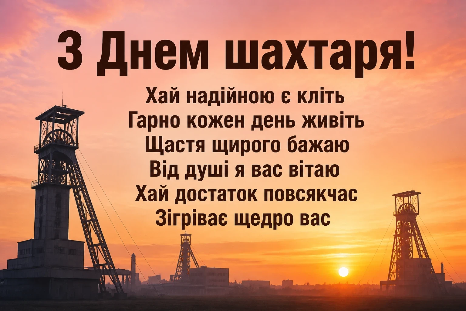 привітання з днем шахтаря привітання з днем шахтаря